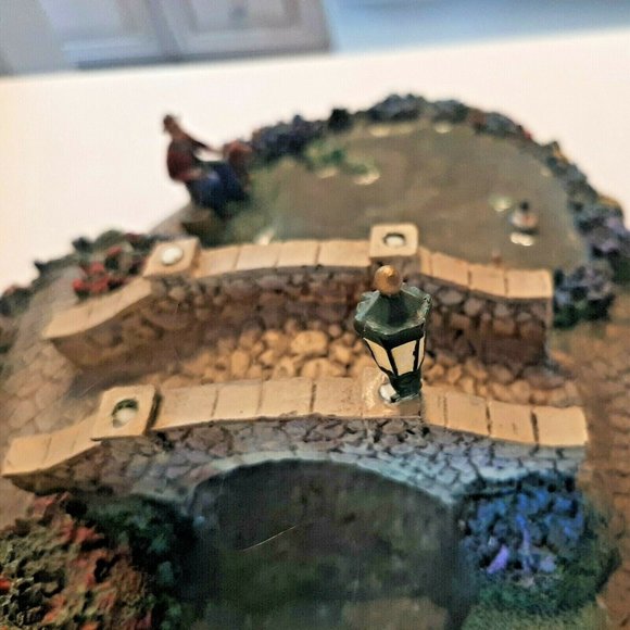 AS IS Vtg Hawthorne Village Thomas Kinkade's Lamplight Bridge Only Numbered - Picture 7 of 10